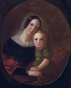 Mrs George Caleb Bingham (Sarah Elizabeth Hutchison) and son, Newton